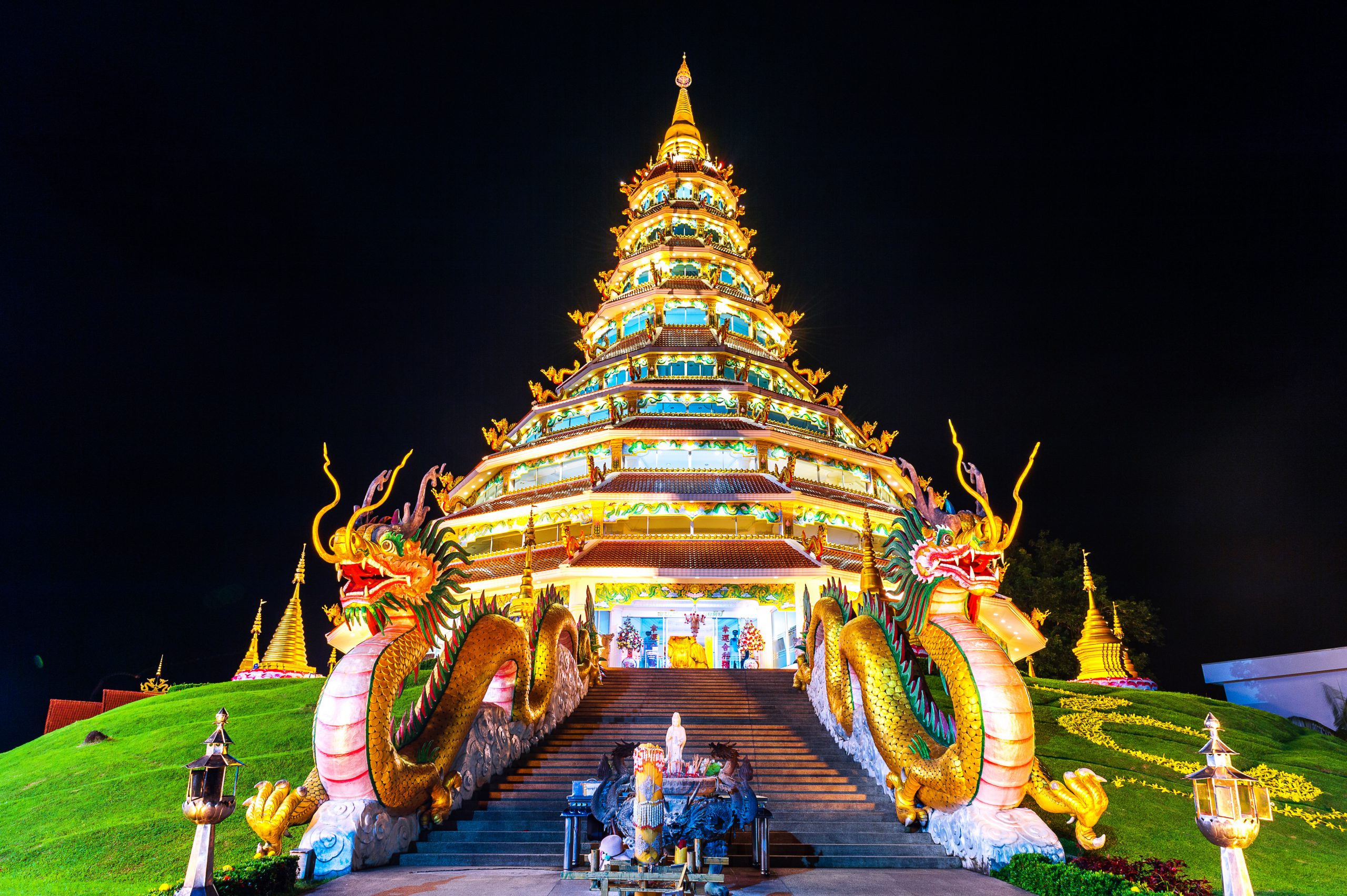 Wat Huay Pla Kang, Chinese temple in Chiang Rai Province, Thailand.